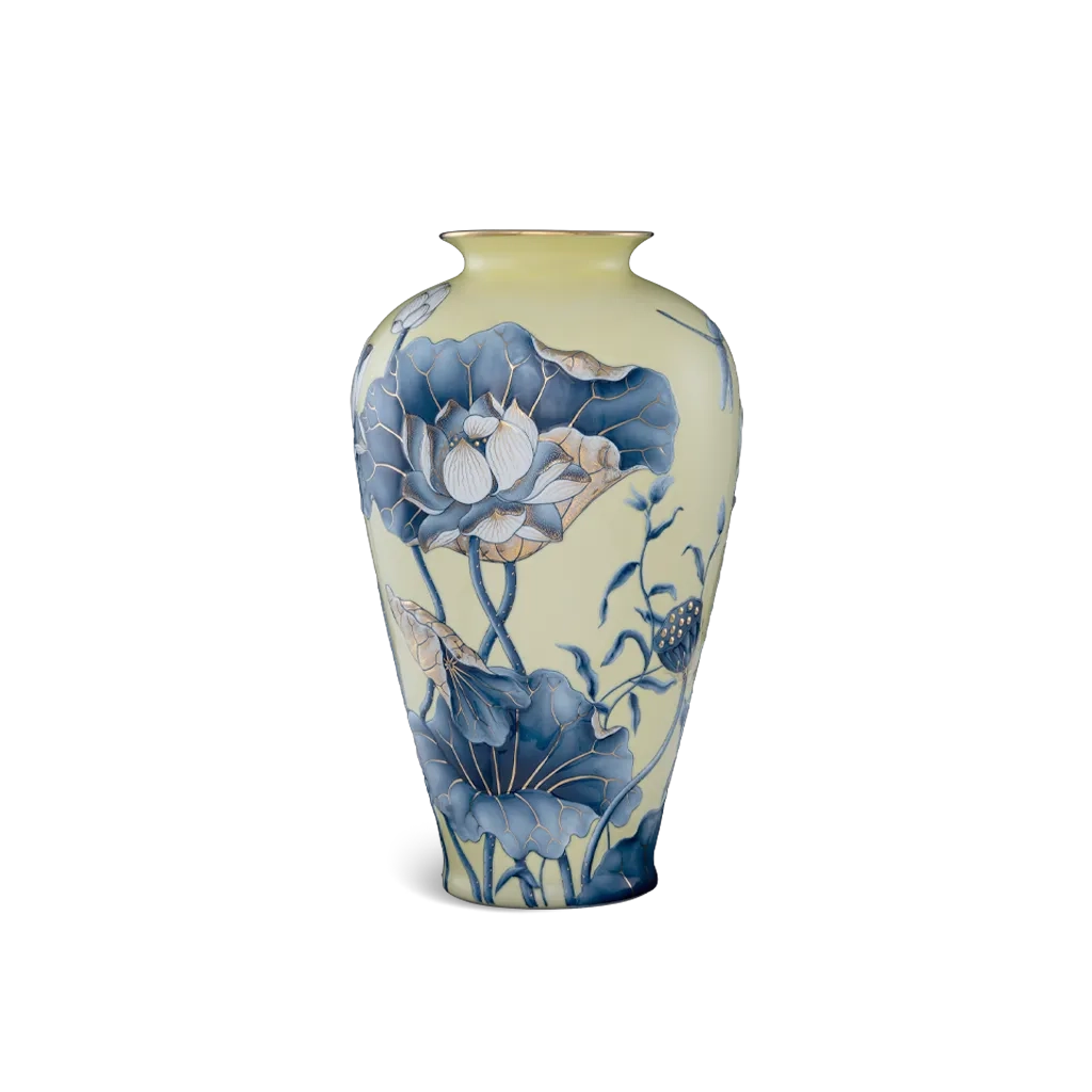 Bình hoa 40 cm - Bình Hoa - Sen Nền Vàng