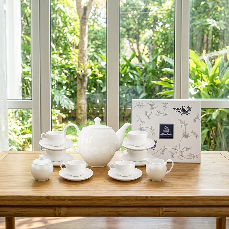 Bộ trà 1.1 L - Camellia - Trắng