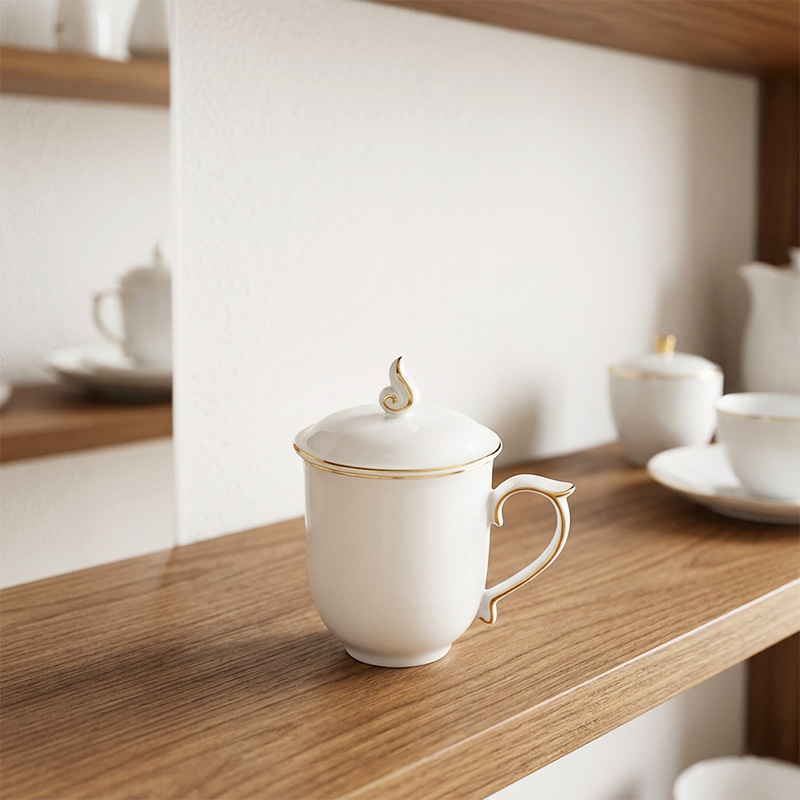 Ca trà 0.30 L - Mẫu Đơn - Chỉ Vàng