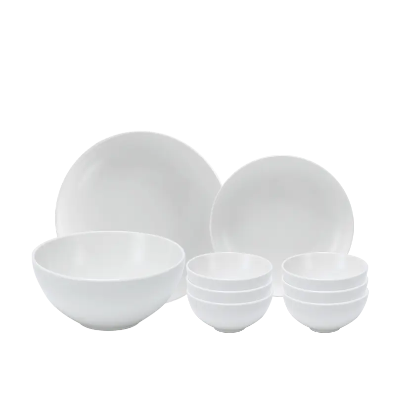 Bộ đồ ăn 09 sản phẩm - Timeless - Trắng