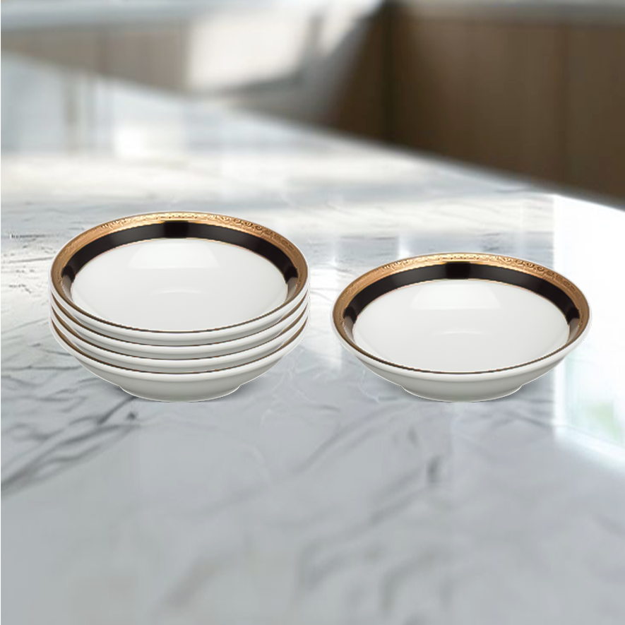 Chén chấm 9 cm - Jasmine - Hoa Hồng Đen