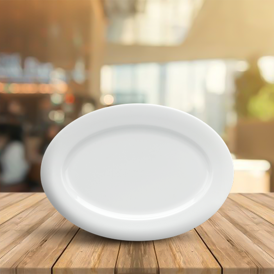 Dĩa Oval 25cm - Jasmine - Trắng