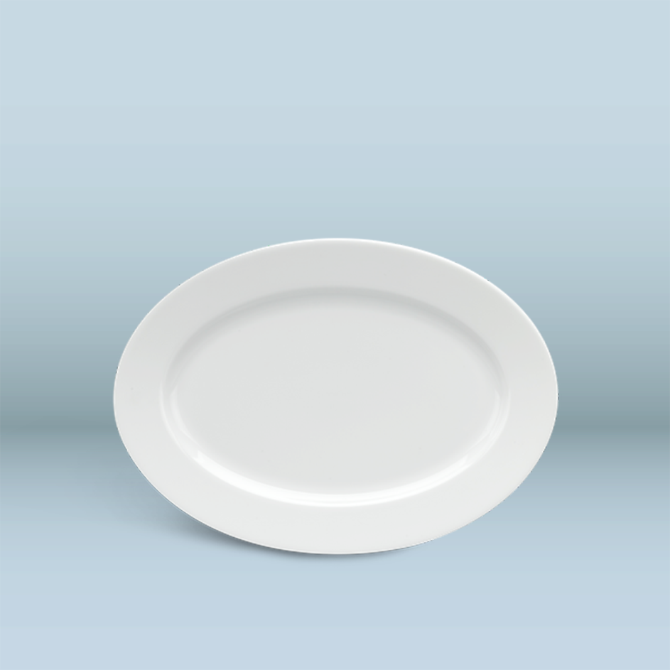 Dĩa Oval 25cm - Jasmine - Trắng