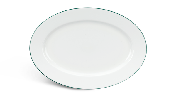 Dĩa Oval 32cm - Jasmine - Chỉ Xanh Lá