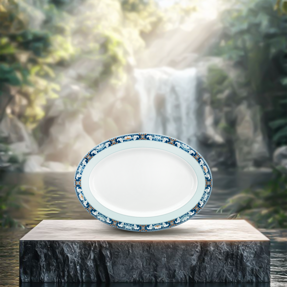 Dĩa Oval 28cm - Jasmine - Phước Lộc Thọ