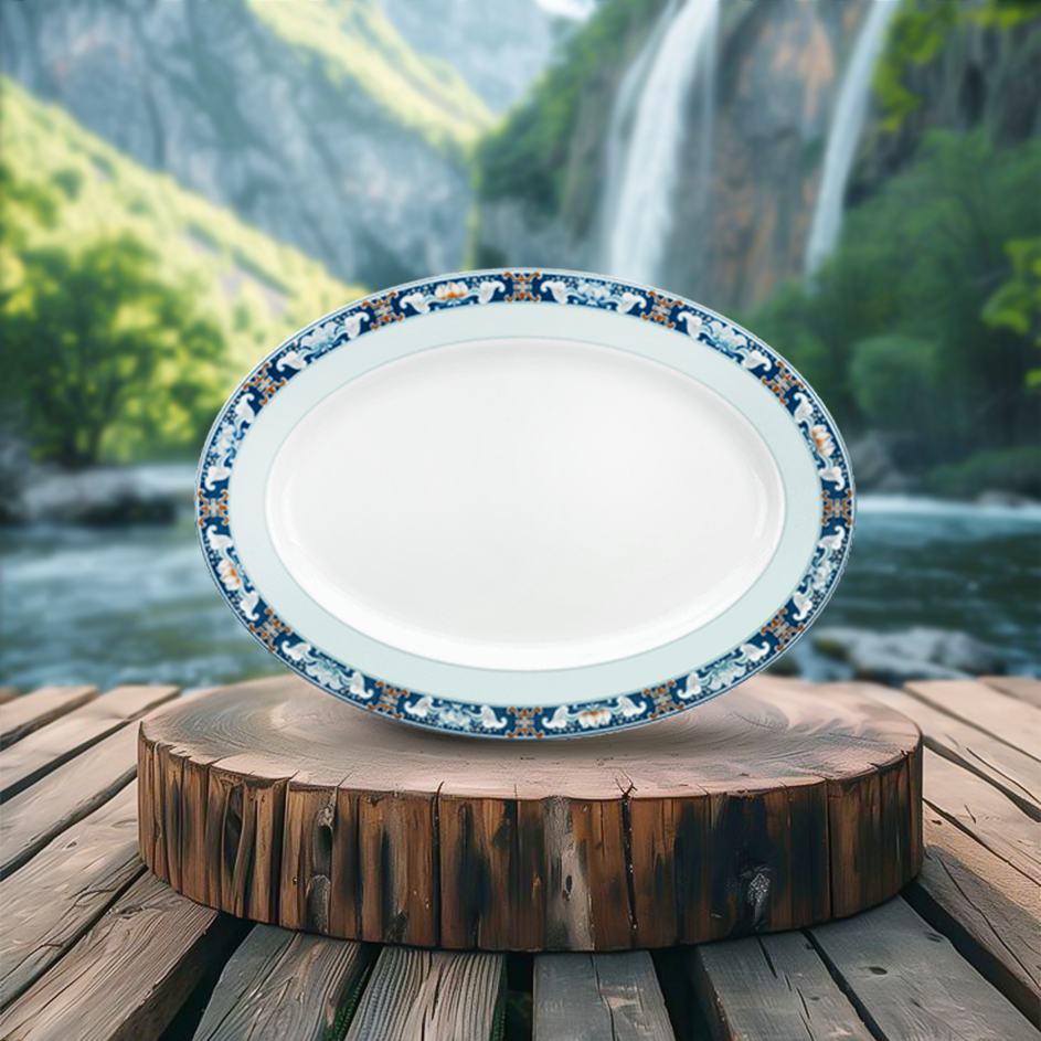 Dĩa Oval 28cm - Jasmine - Phước Lộc Thọ