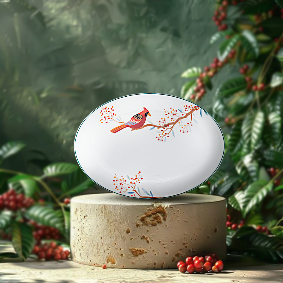 Dĩa Oval 32 cm - Jasmine - Quả Đầu Mùa