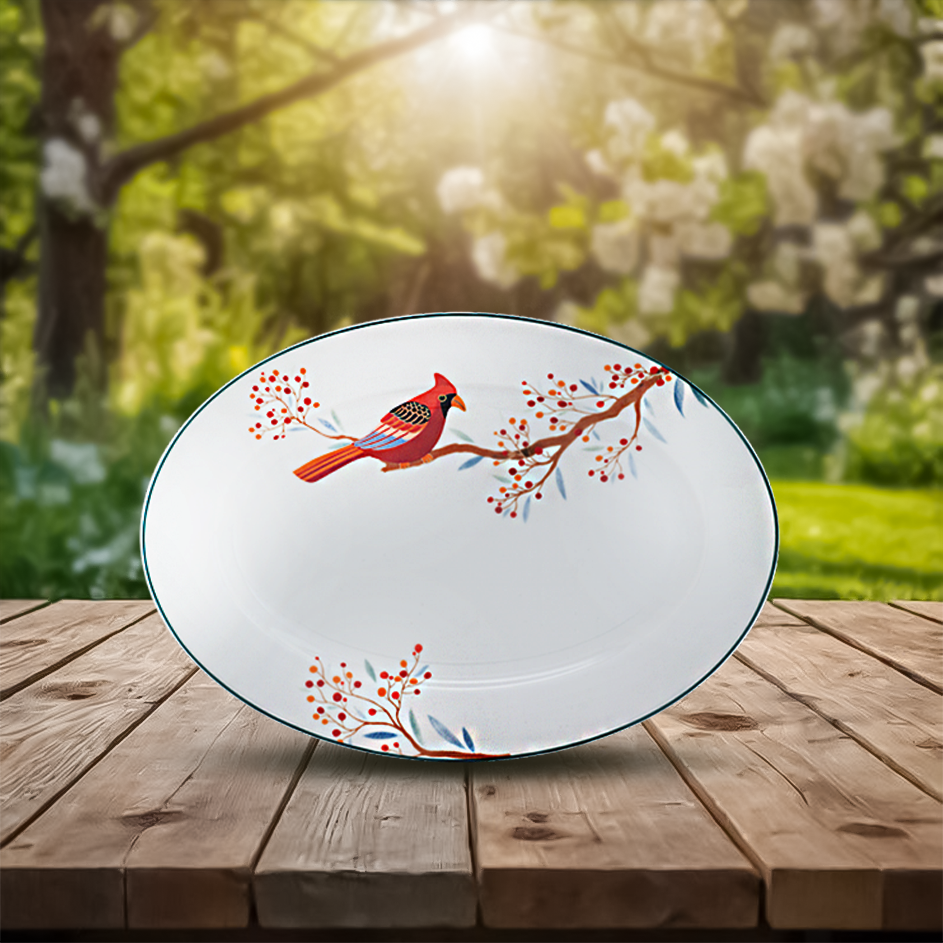 Dĩa Oval 32 cm - Jasmine - Quả Đầu Mùa