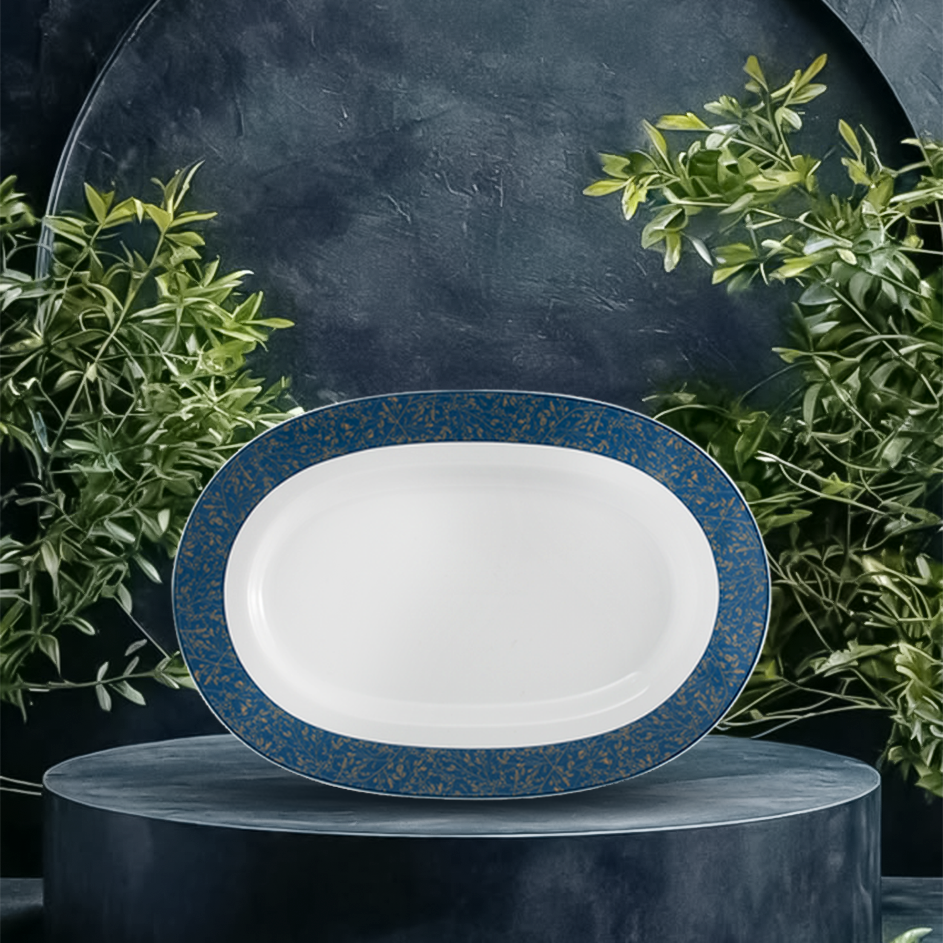 Dĩa Oval 32 cm - Camellia - Diệp Lục