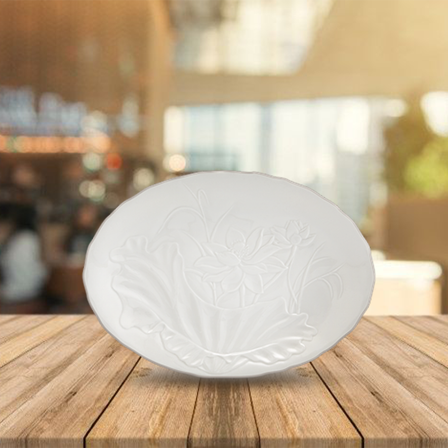 Dĩa oval 32 cm - Sen IFP - Chỉ Bạch Kim