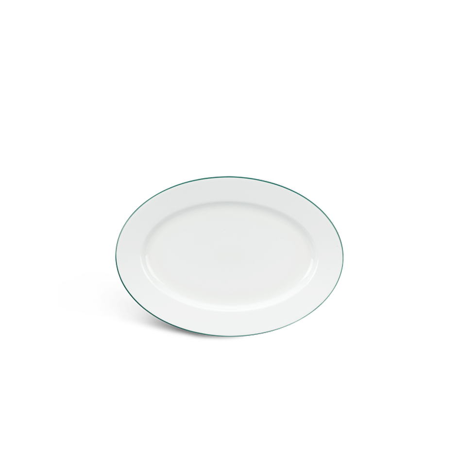 Dĩa Oval 25cm - Jasmine - Chỉ Xanh Lá