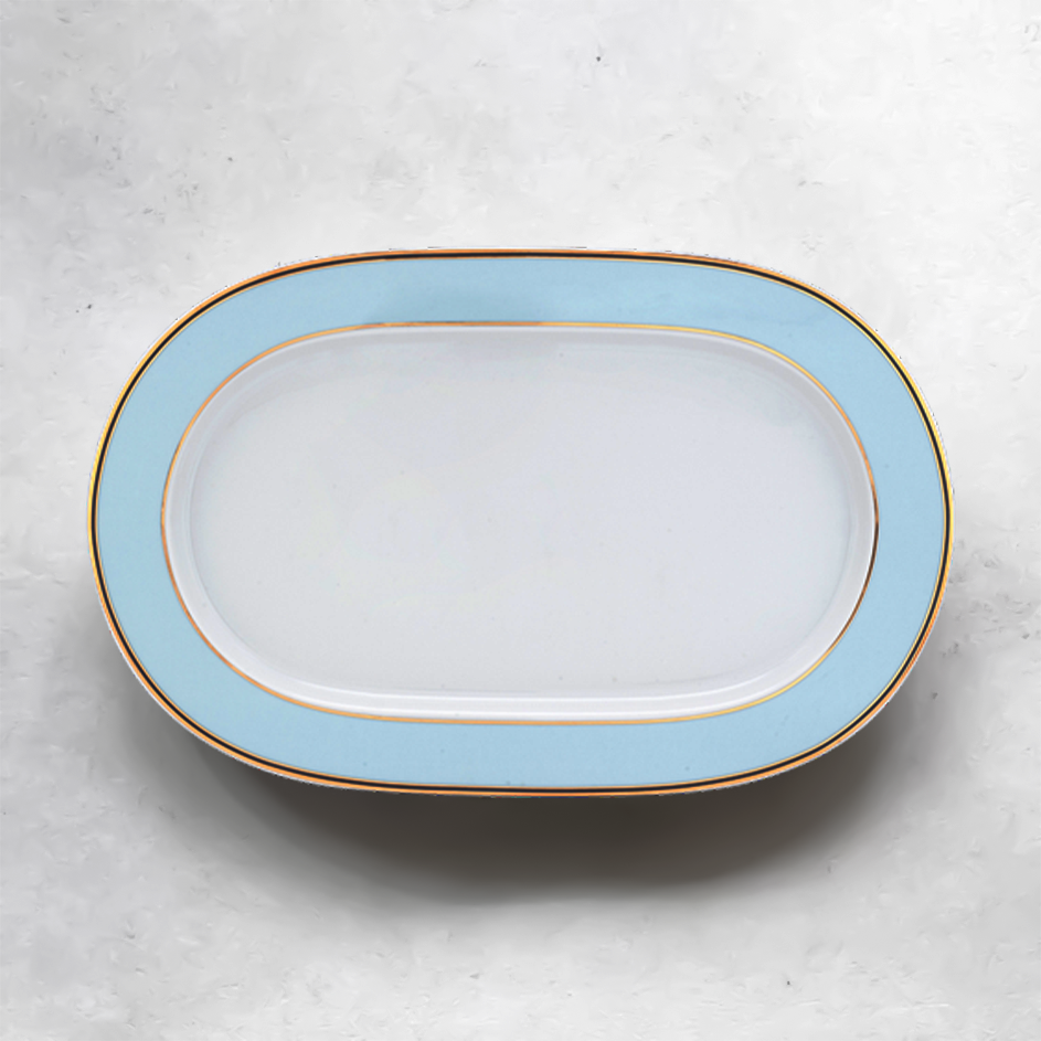 Dĩa oval 34 cm - Gastroline - Xanh Ngọc