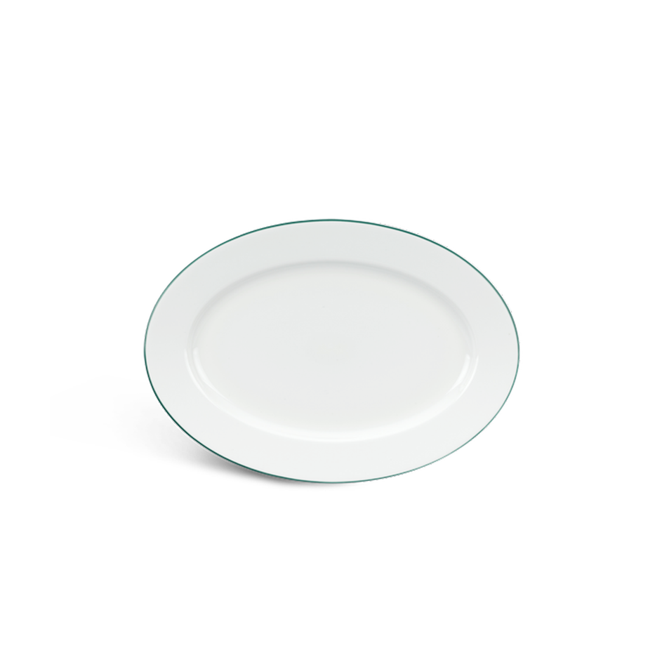 Dĩa Oval 25cm - Jasmine - Chỉ Xanh Lá