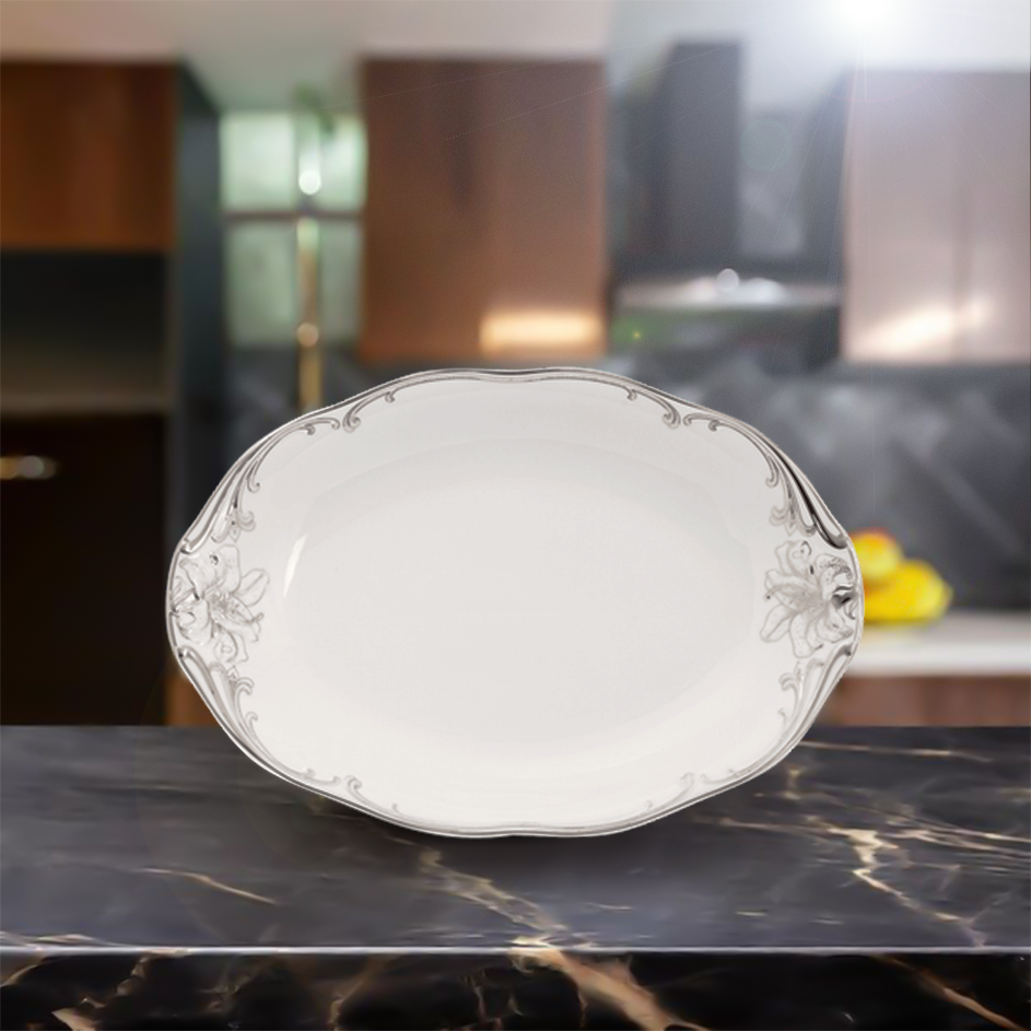 Dĩa Oval 32 cm - Đài Các - Trang trí Bạch Kim