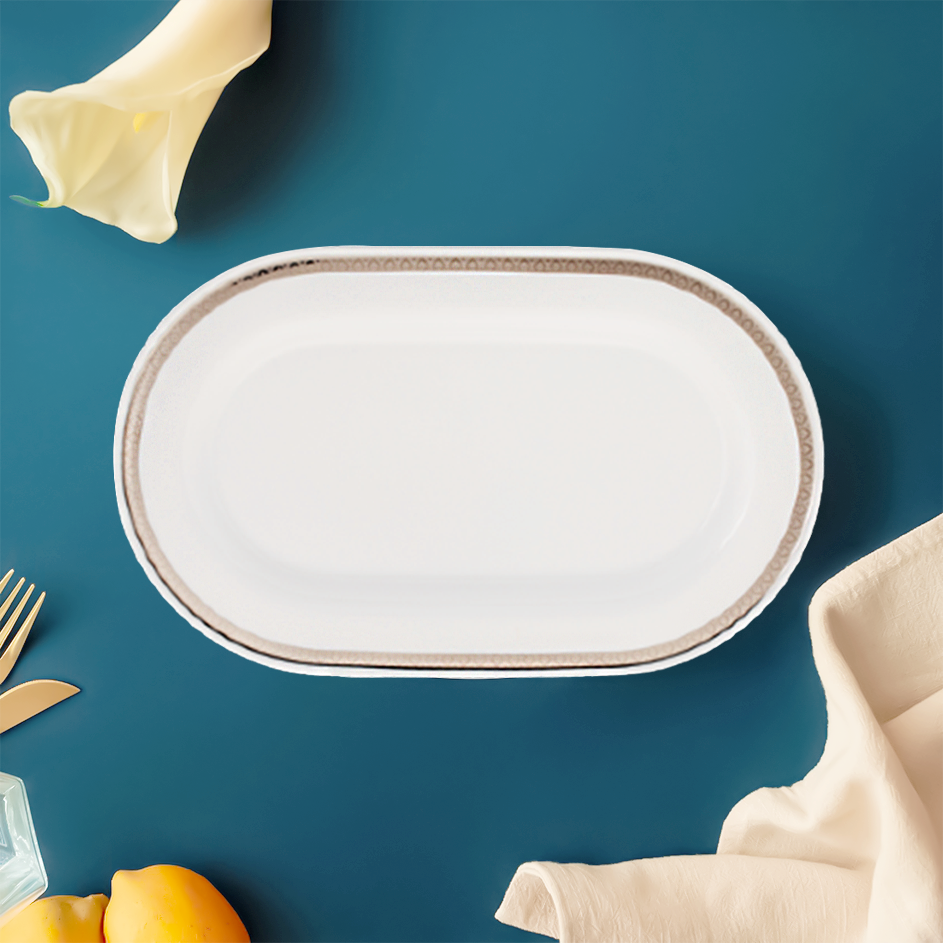 Dĩa Oval 34 cm - Sago - Thiên Tuế