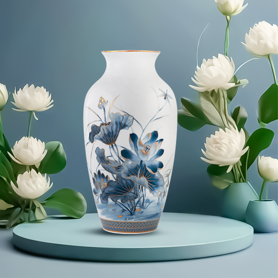 Bình Hoa 27 cm - Sen Vàng