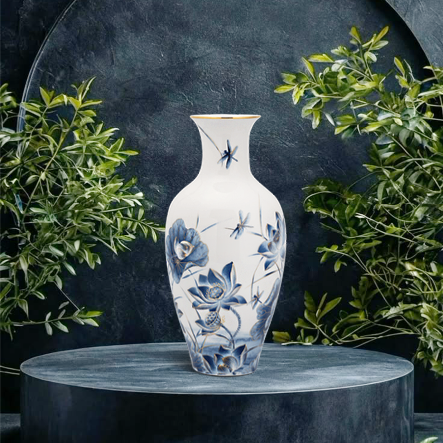 Bình hoa 40 cm - Sen Vàng