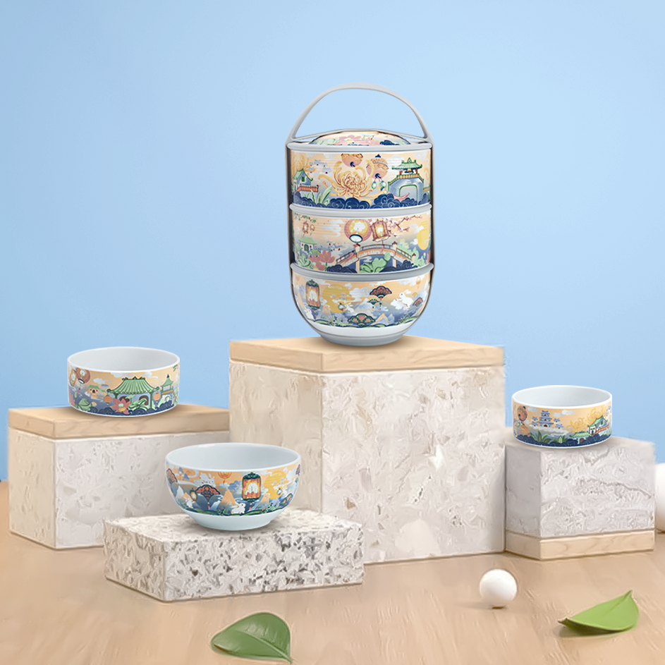 Hộp dưỡng sinh 3 tầng 12.5 cm - Thưởng Trăng