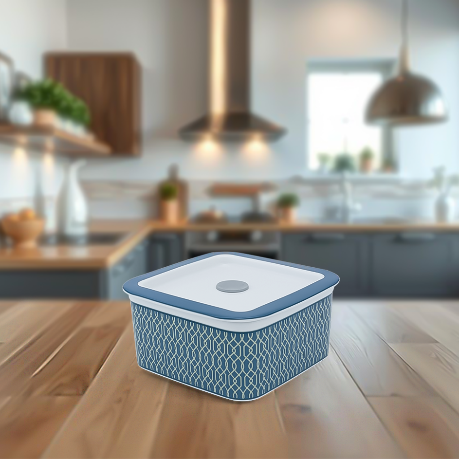 Hộp dưỡng sinh vuông đựng thực phẩm 15 cm + nắp - Indigo (LTA)