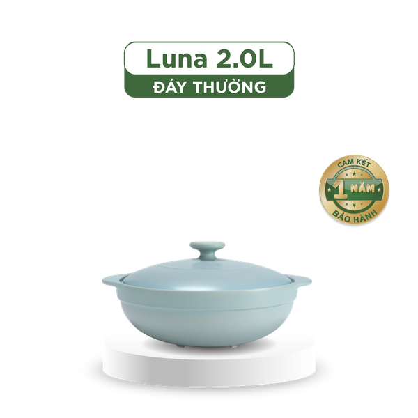 Nồi dưỡng sinh Luna (Nồi cạn) 2.0 L + nắp (CK) - Màu Xám 2