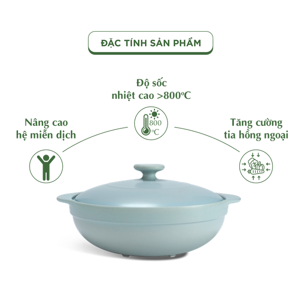 Nồi dưỡng sinh Vesta 3.0 L + nắp (CK) - Healthy Cook - Màu Xám 2