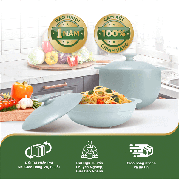 Nồi dưỡng sinh Vesta 3.0 L + nắp (CK) - Healthy Cook - Màu Xám 2