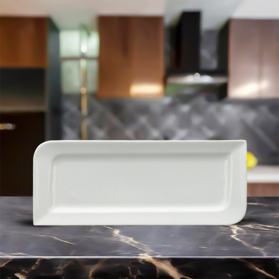 Dĩa chữ nhật dài 25 x 10.5 cm - Harmony Lys - Trắng Ngà