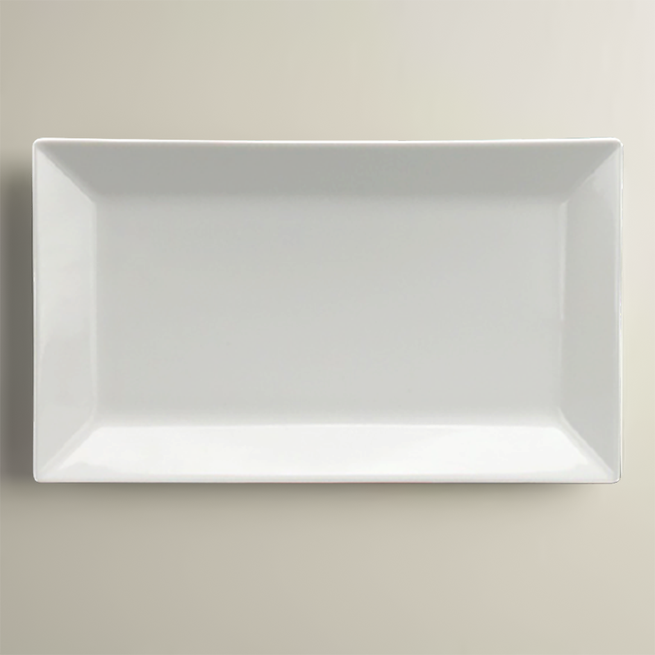 Dĩa chữ nhật lá 30 x 17 cm - Misc Assortment Lys - Trắng Ngà