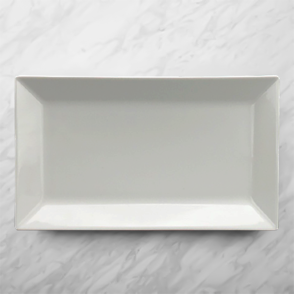 Dĩa chữ nhật lá 30 x 17 cm - Misc Assortment Lys - Trắng Ngà