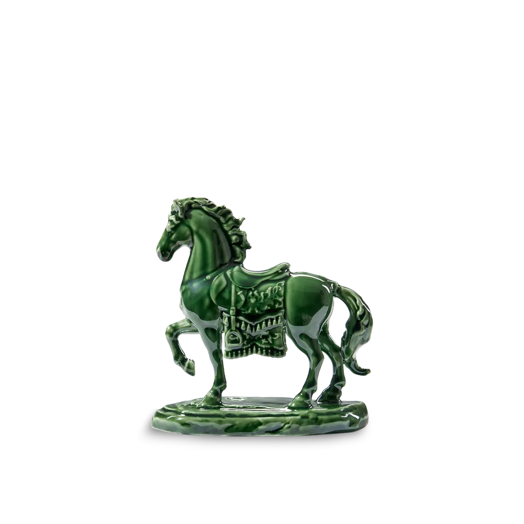 Tượng Bảo Mã 10.5cm - Tượng - Lưu Ly Xanh