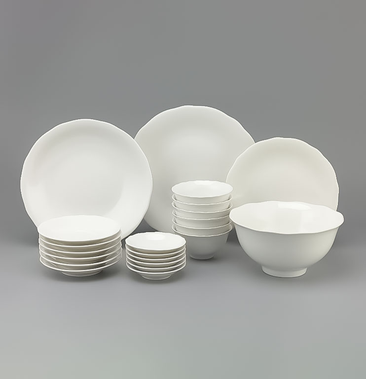 Bộ đồ ăn 22 sản phẩm - Mẫu đơn IFP - Trắng Ngà