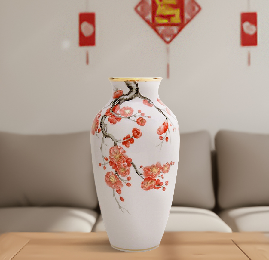 Bình hoa 27 cm - Hoa Đào