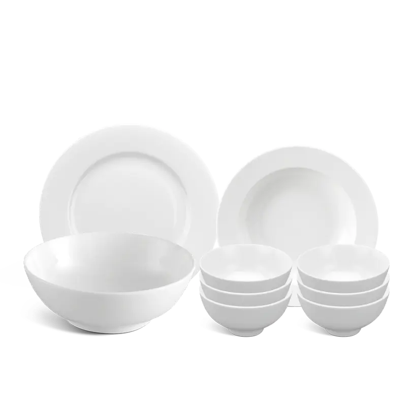 Bộ đồ ăn 9 sản phẩm - Jasmine - Trắng