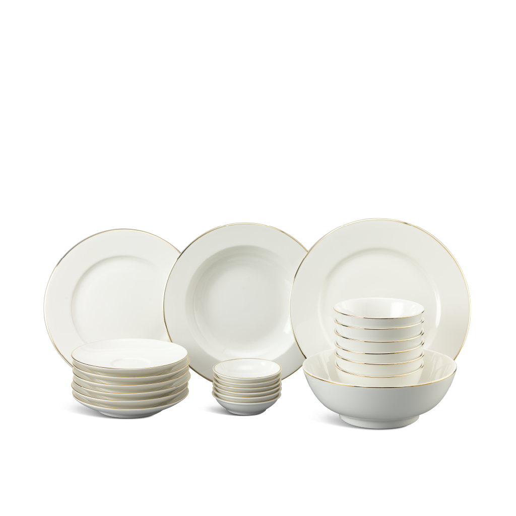 Bộ đồ ăn 22 sản phẩm - Jasmine - Chỉ Vàng