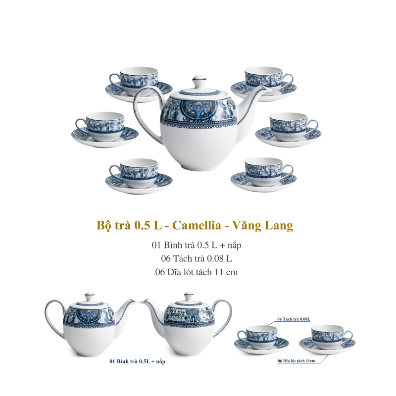 Bộ trà 0.5 L Camellia - Văn Lang