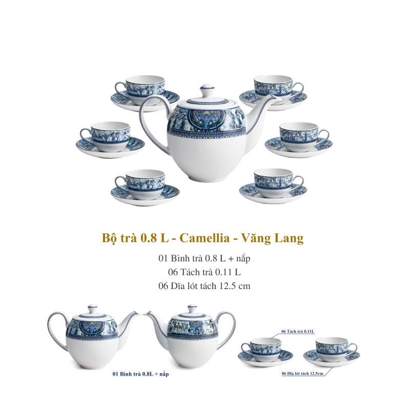 Bộ trà 0.8 L Camellia - Văn Lang