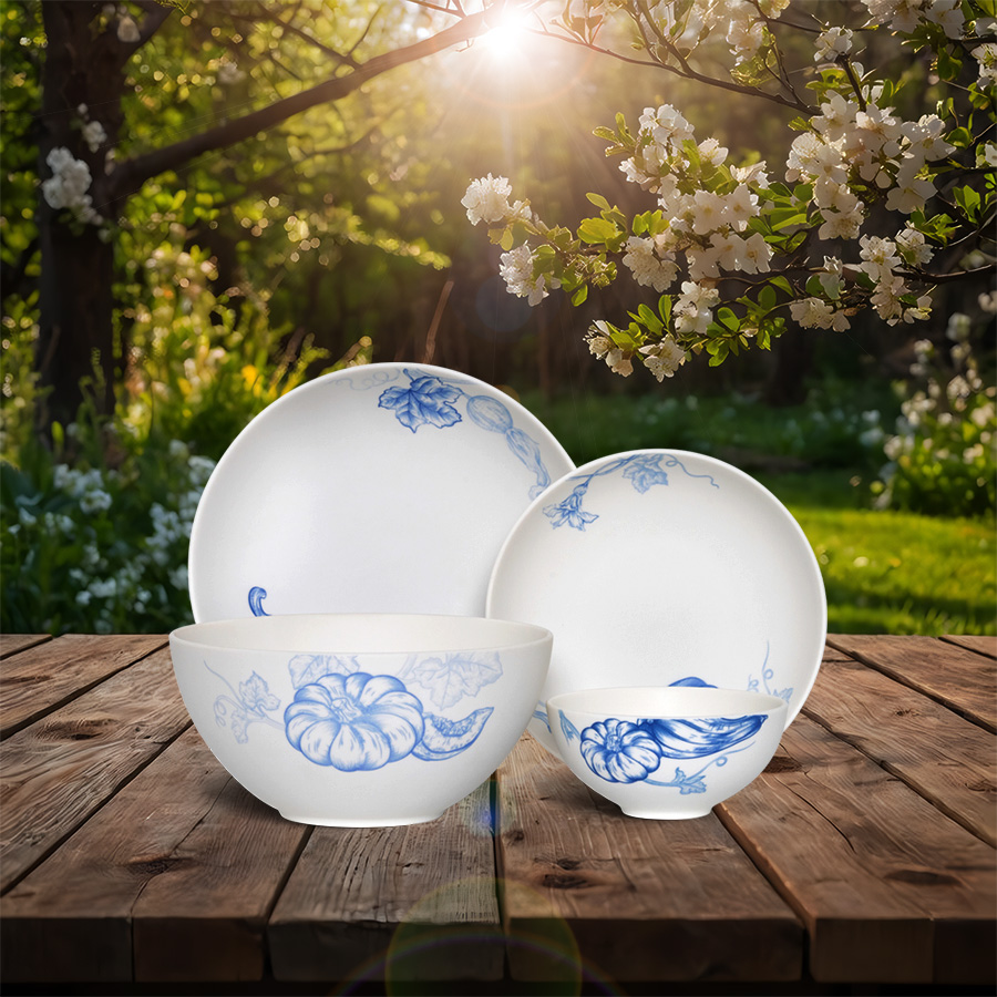Bộ đồ ăn 09 sản phẩm - Timeless IFP - Vườn Nhà Sương Mờ