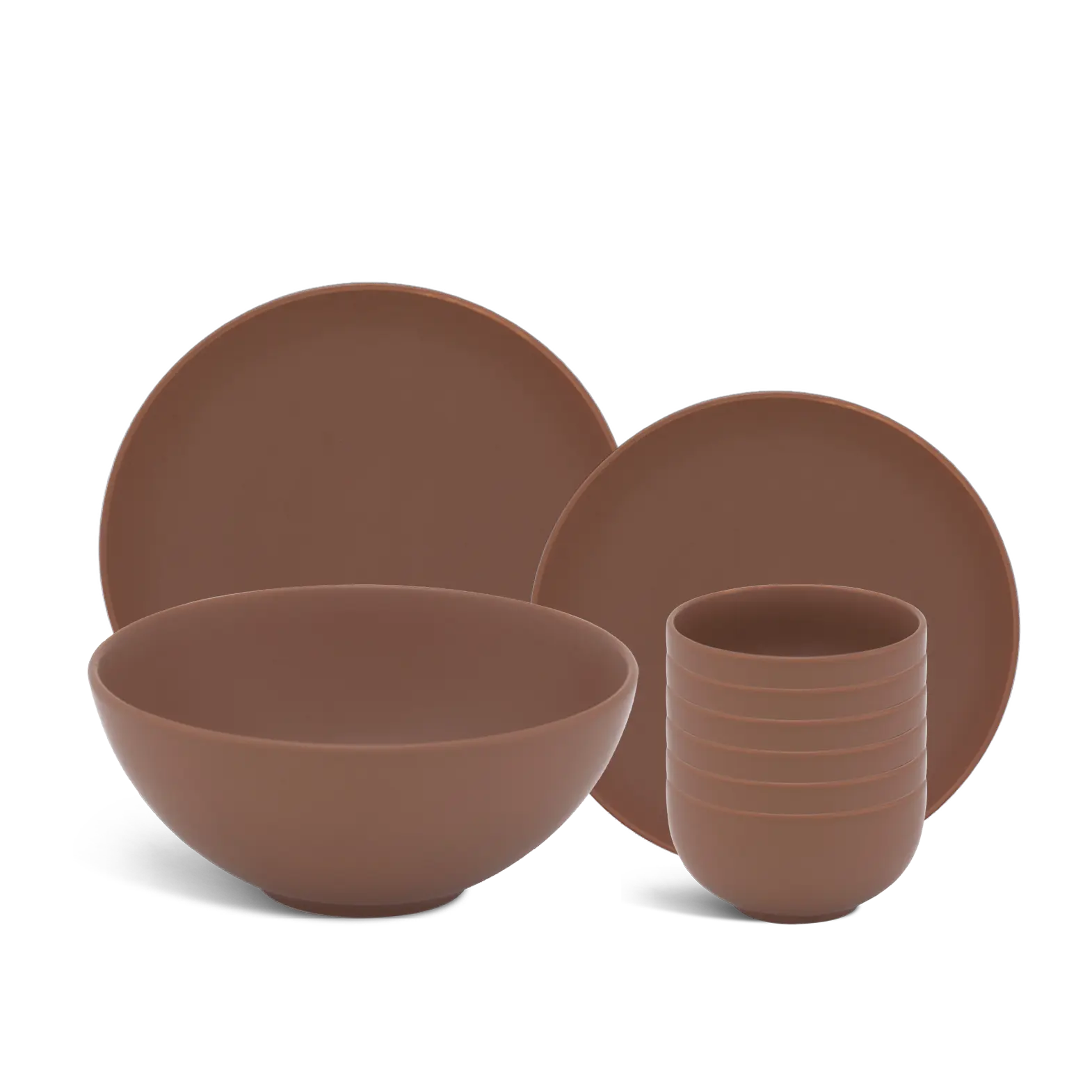 Bộ đồ ăn 09 sản phẩm - Timeless - Màu Nâu
