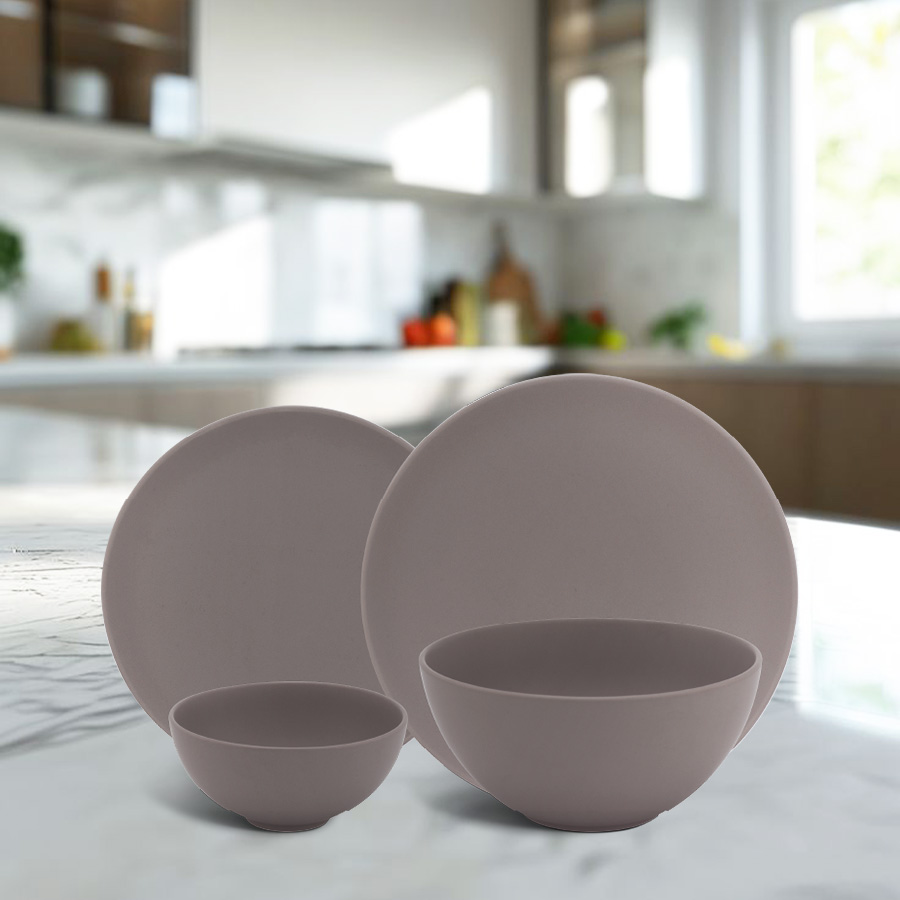 Bộ đồ ăn 09 sản phẩm - Timeless - Màu Xám 3
