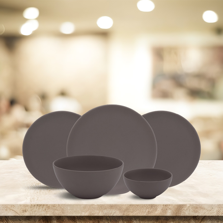 Bộ đồ ăn 17 sản phẩm - Timeless - Màu Xám 3