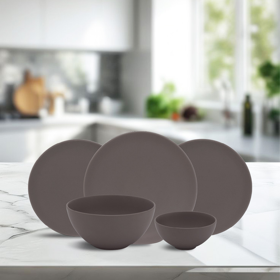 Bộ đồ ăn 17 sản phẩm - Timeless - Màu Xám 3