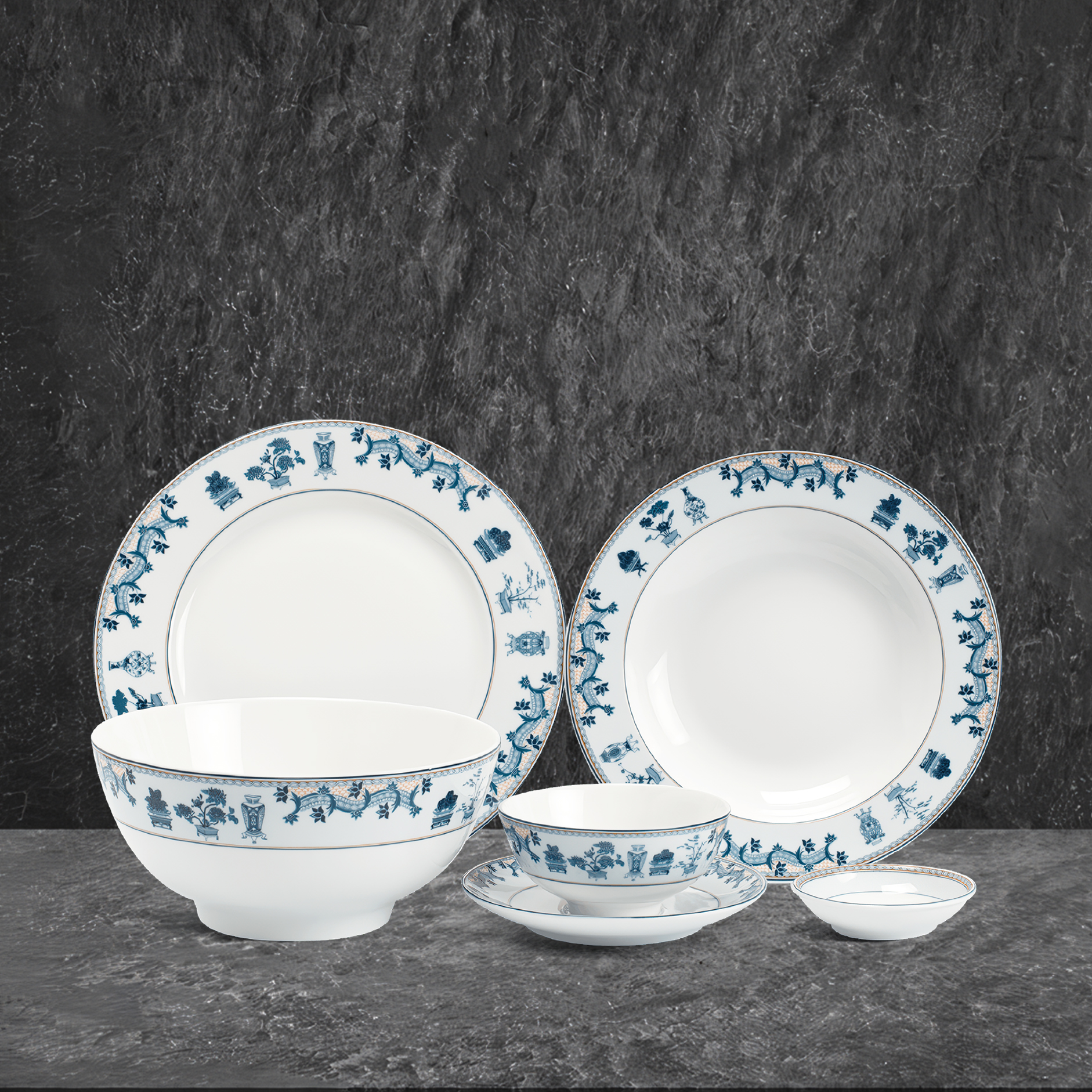 Bộ đồ ăn 22 sản phẩm - Jasmine - Tứ Quý