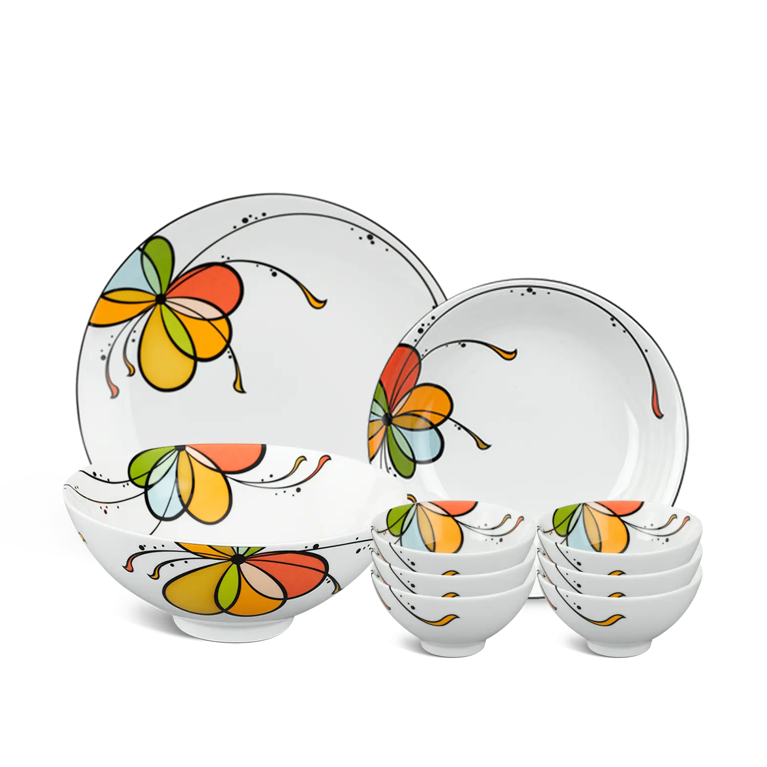 Bộ đồ ăn 9 sản phẩm - Daisy - Bóng Bay