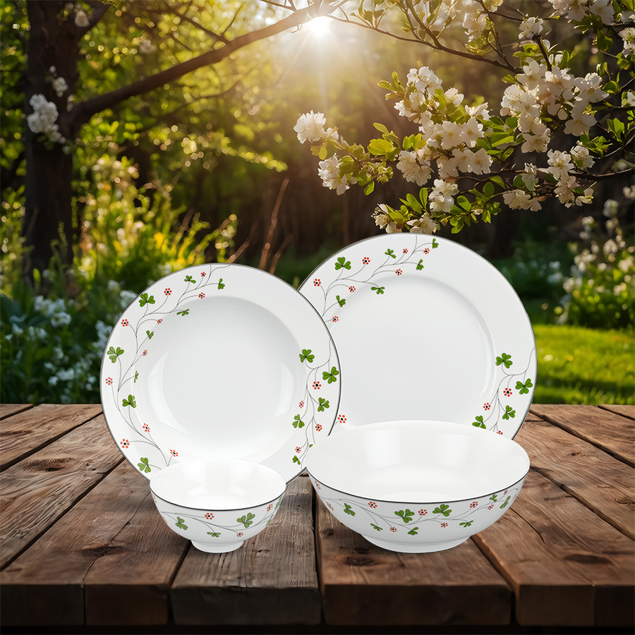 Bộ đồ ăn 9 sản phẩm - Jasmine - Hoa May Mắn