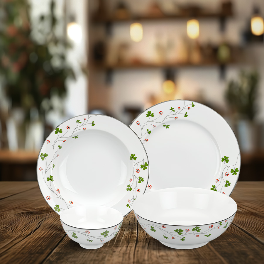 Bộ đồ ăn 9 sản phẩm - Jasmine - Hoa May Mắn