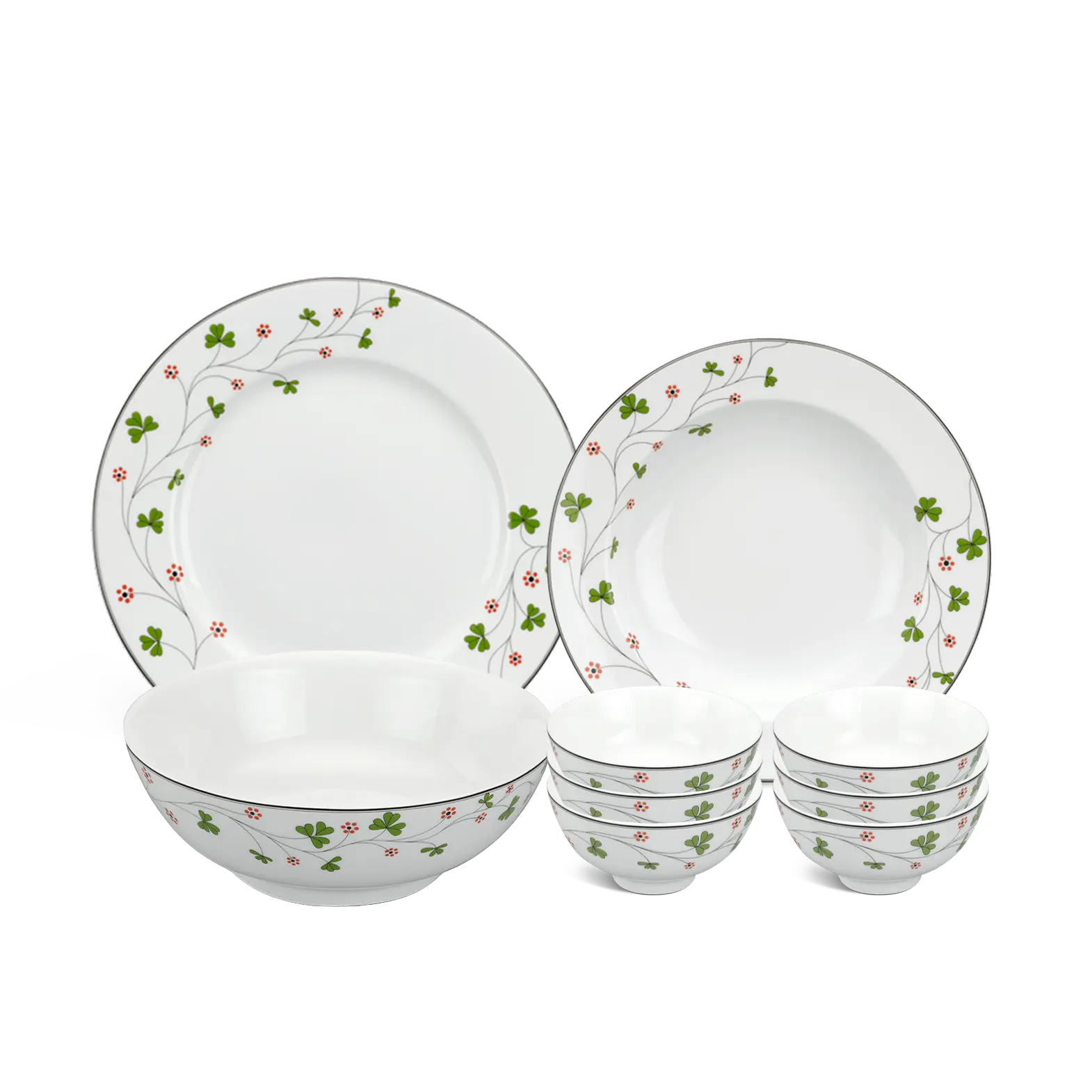 Bộ đồ ăn 9 sản phẩm - Jasmine - Hoa May Mắn