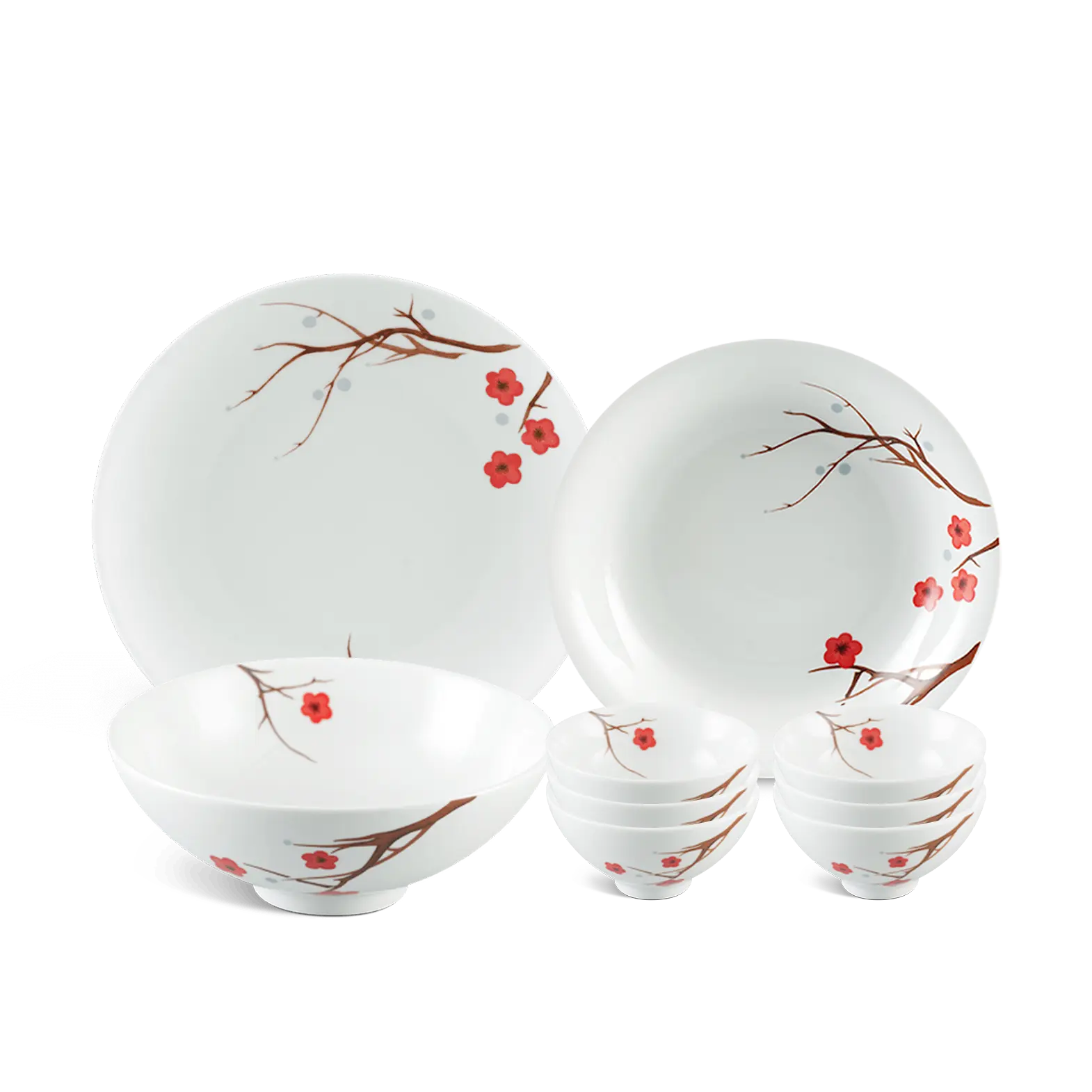 Bộ đồ ăn 9 sản phẩm - Daisy - Hồng Mai