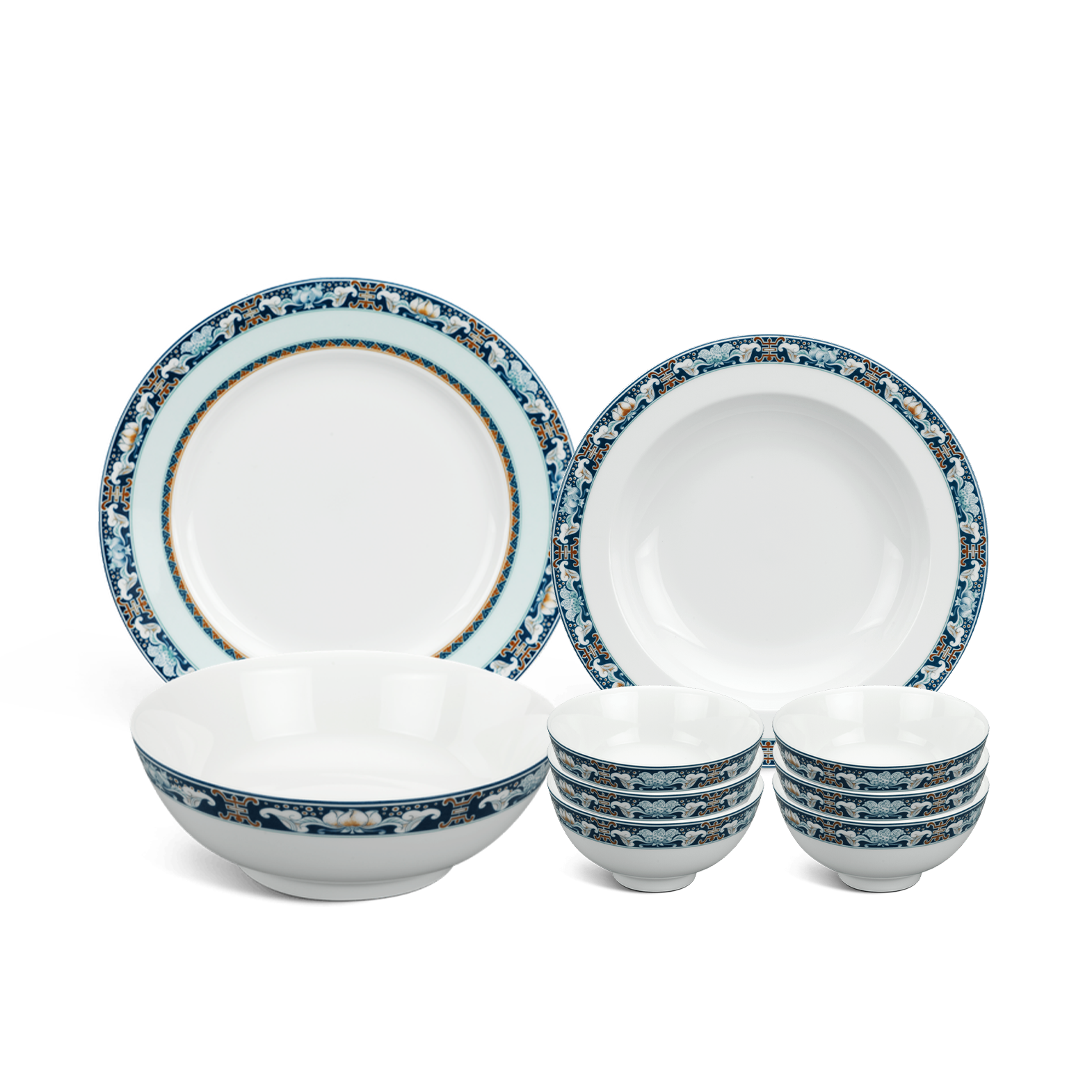 Bộ đồ ăn 9 sản phẩm - Jasmine - Phước Lộc Thọ