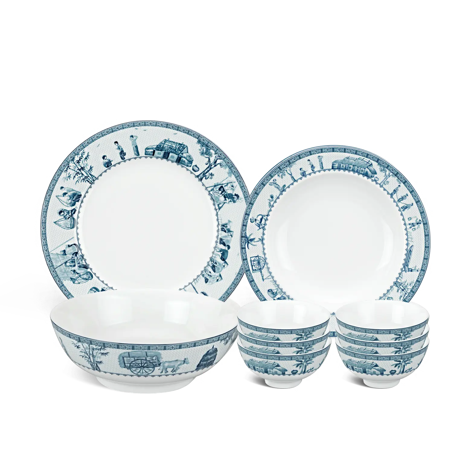 Bộ đồ ăn 9 sản phẩm - Jasmine - Thôn Dã