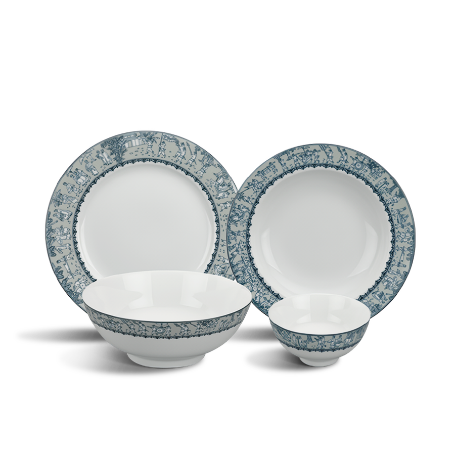 Bộ đồ ăn 9 sản phẩm - Jasmine - Vinh Quy Nhạt